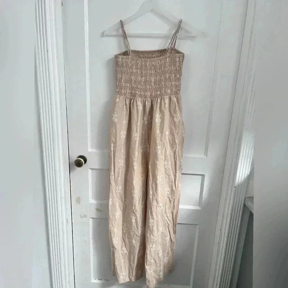 REBECCA TAYLOR
Tulip Smocked Jumpsuit in Color Marzipan Combo $295 Size M - Picture 7 of 7